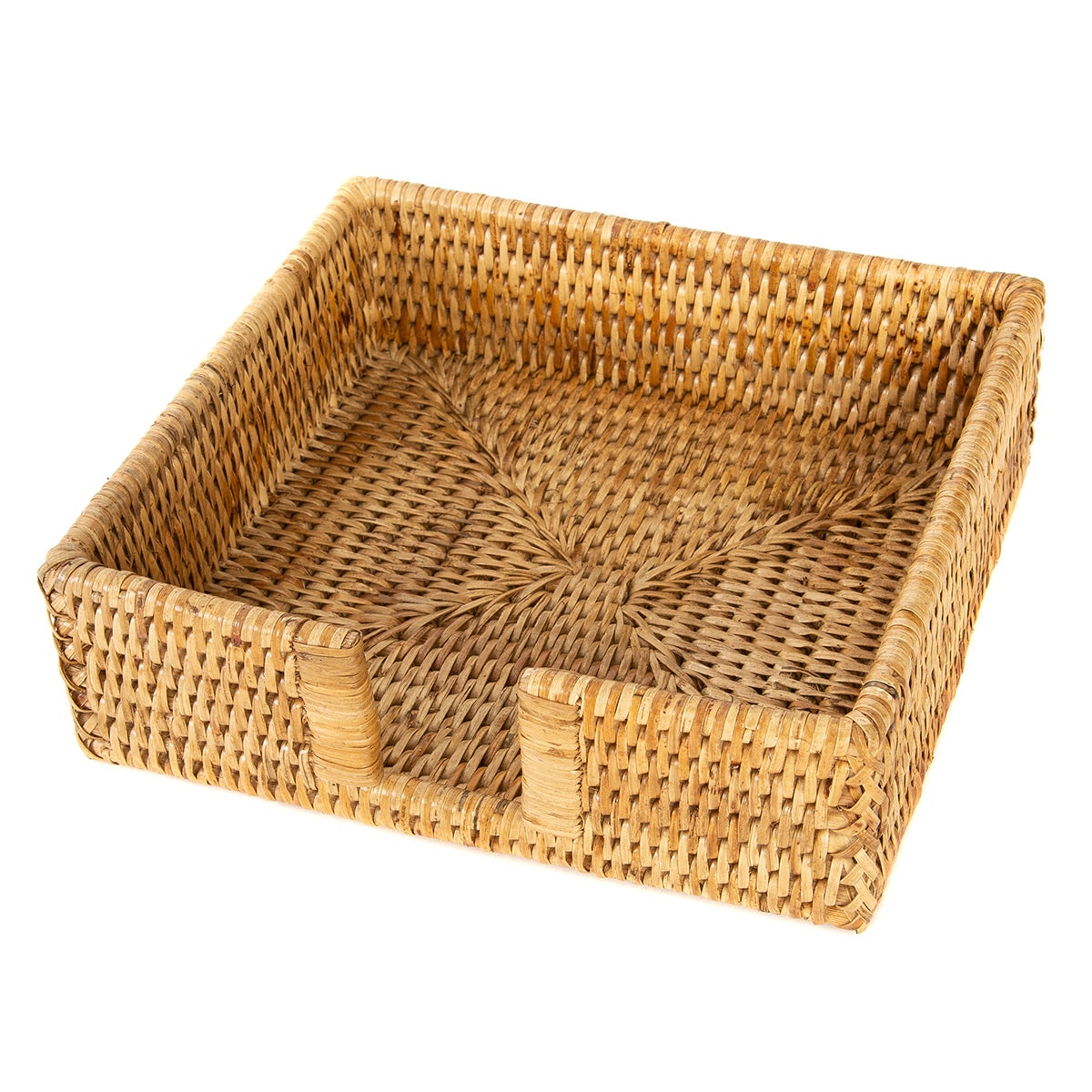 Artifacts Trading Company Rattan Luncheon Napkin Holder Honey Brown